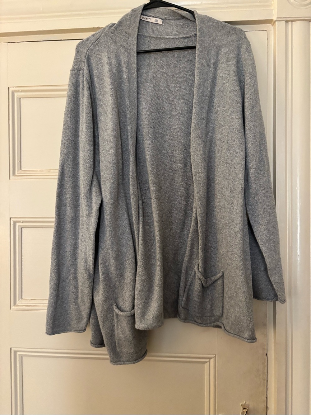 Old Navy Light Gray Open-Front Cardigan Sweater